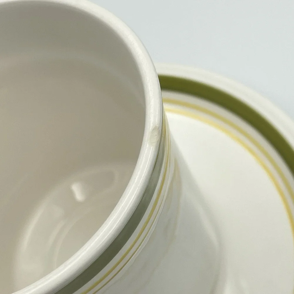 Mikasa Light 'n Lively Bahama 5401 Cup & Spouted Feeder Cup w/ Saucers Japan‎